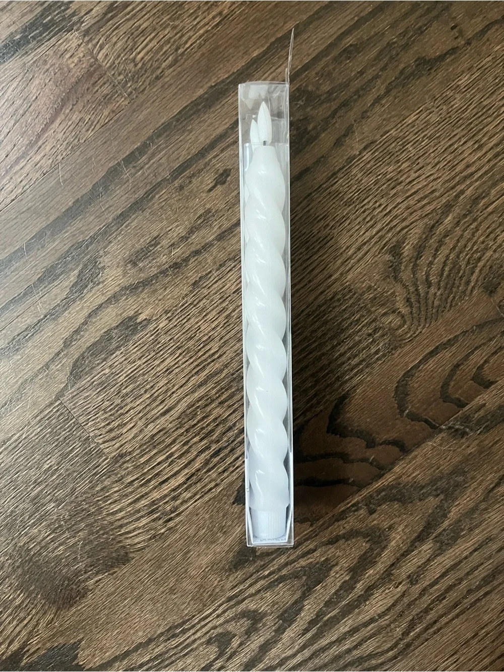 Kirklands Ivory Twist LED Taper Candles - Set of 2 NWT batteries not included